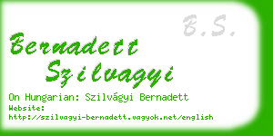 bernadett szilvagyi business card